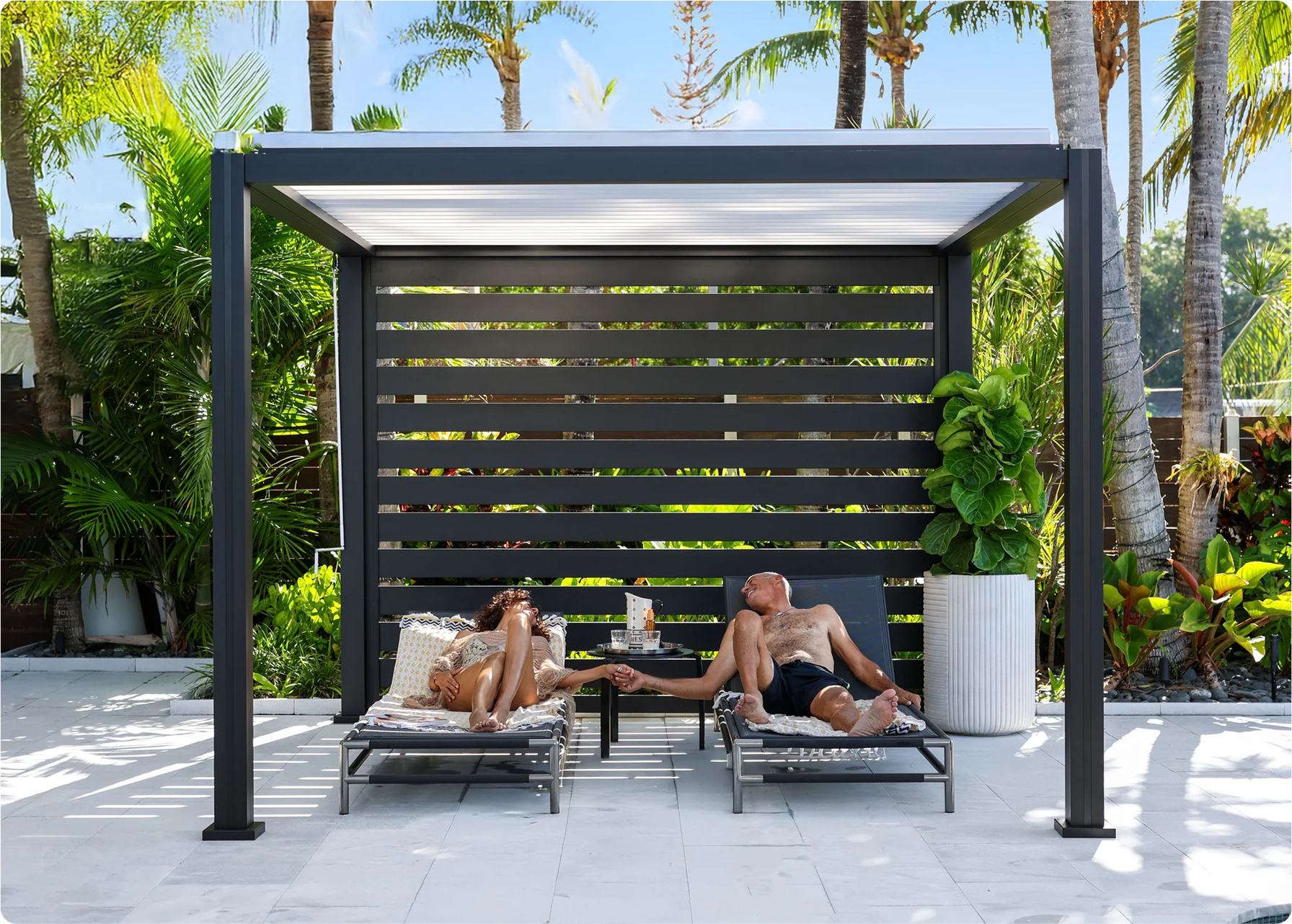 couple in cabana image