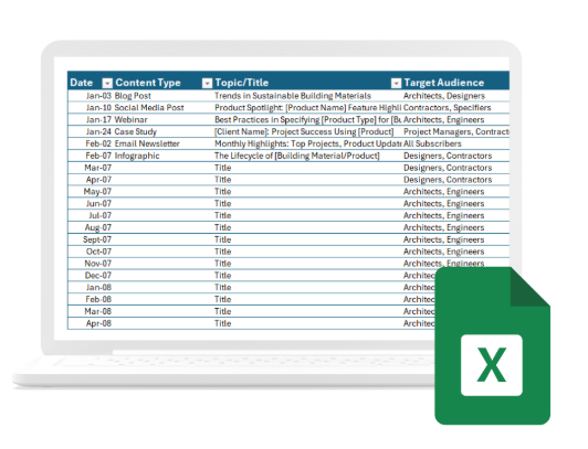 Content Calendar Template