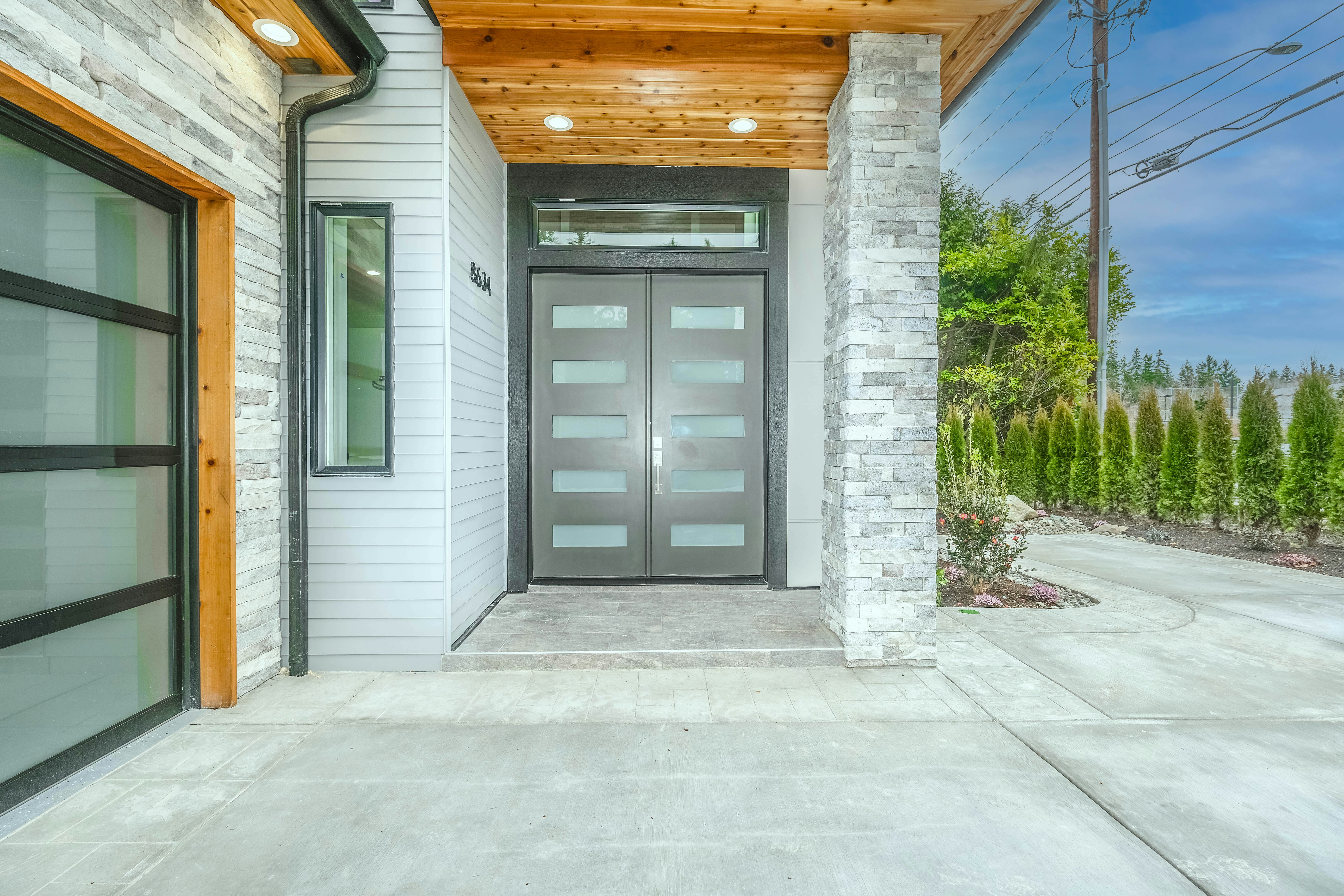 front door of modern home